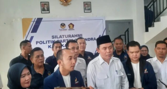 Bahas Pilkada 2024, DPC Partai Gerindra Lakukan Safari Politik Kunjungi DPD Partai Nasdem