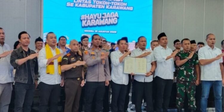 Bupati Karawang Deklarasi Gaungkan Damai Hayu Jaga Karawang