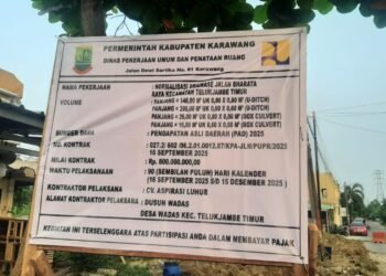 Antisipasi Banjir Pemkab Karawang Gelontorkan APBD 2025 Sebesar 800 Juta Bangun Saluran Unditch Di Perumnas TelukJambe Timur