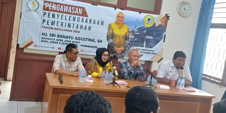 Anggota DPRD Jabar Sri Rahayu Agustina Turun Ke Davil Karawang Lakukan Pengawasan Pembangunan